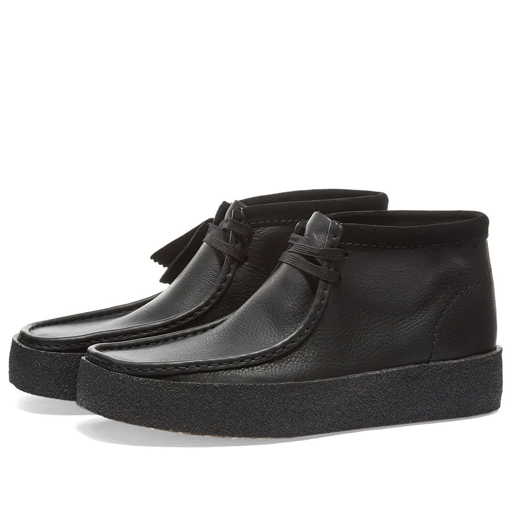 Wallabee Cup Boot Black Leather