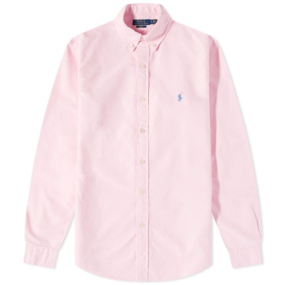 Button Down Garment Dyed Oxford Shirt Carmel Pink