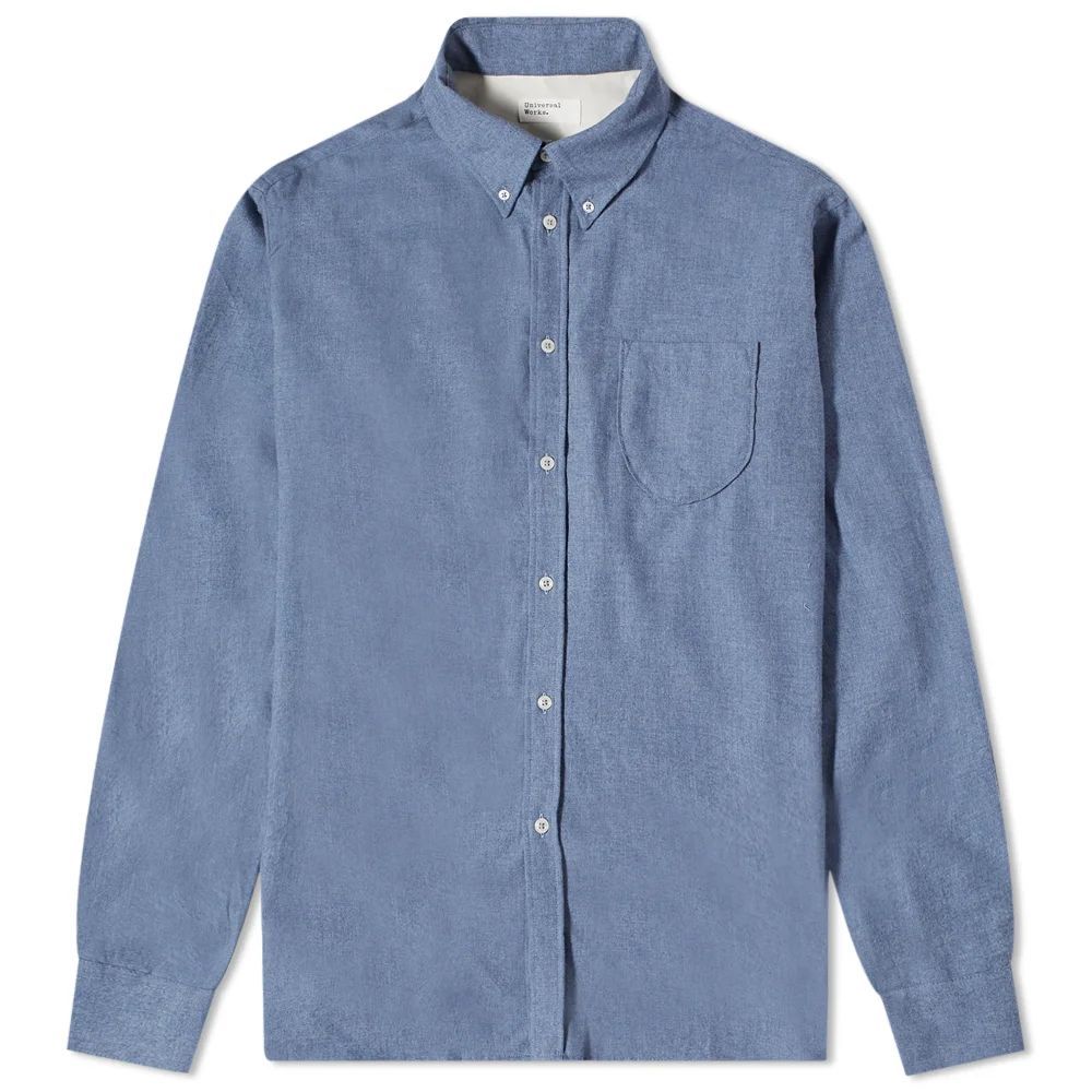 Brushed Herringbone Daybrook Shirt Blue