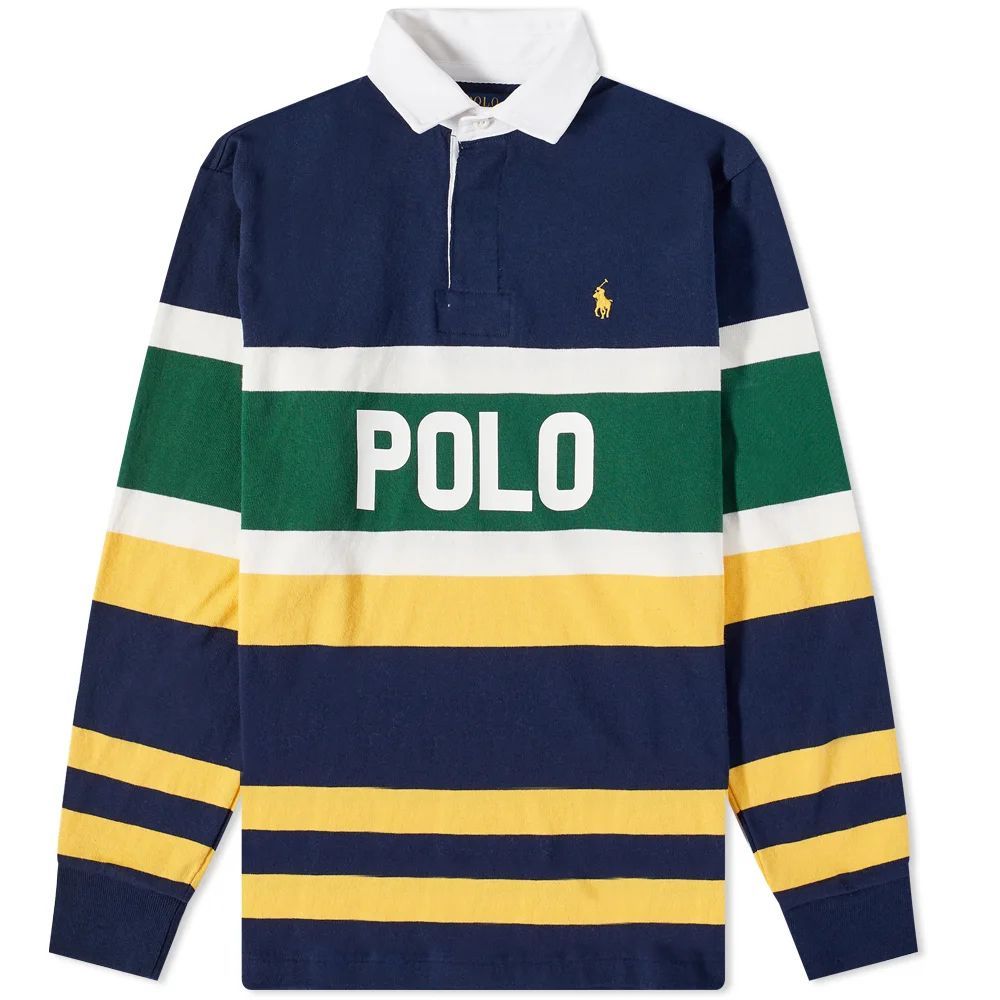 Stiped Logo Rugby Shirt Cruise Navy/Multi