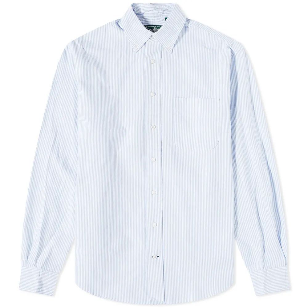 Button Down Stripe Oxford Shirt Blue/White