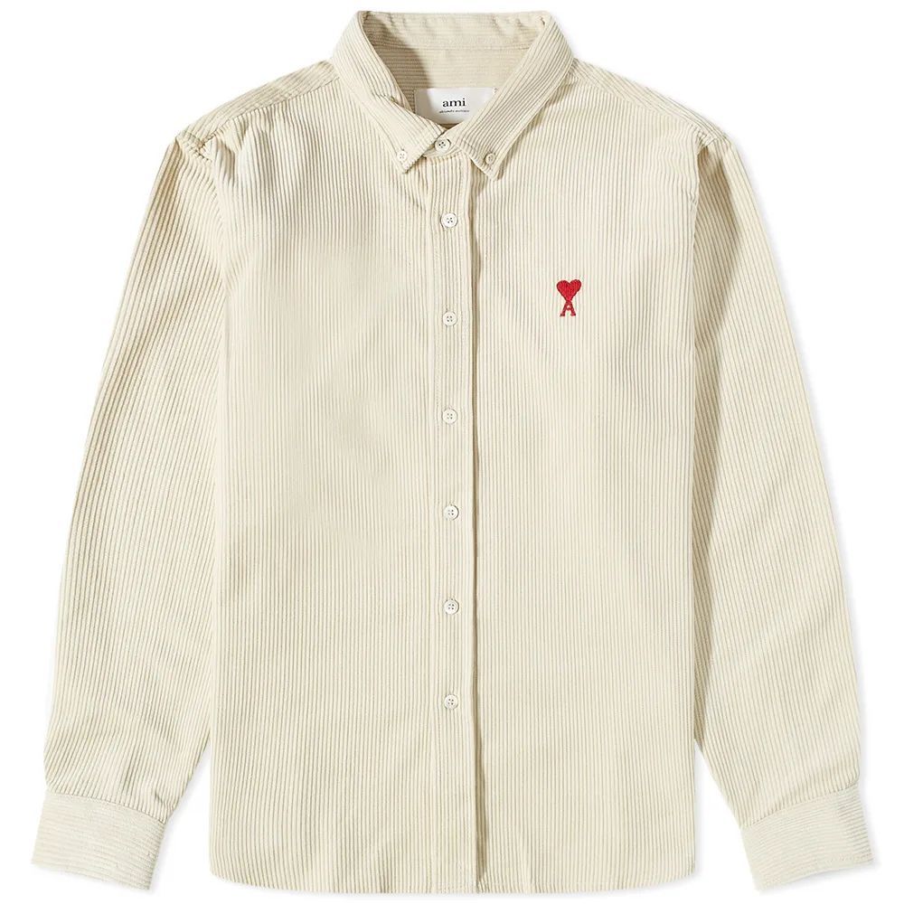 Small A Heart Corduroy Shirt Off White