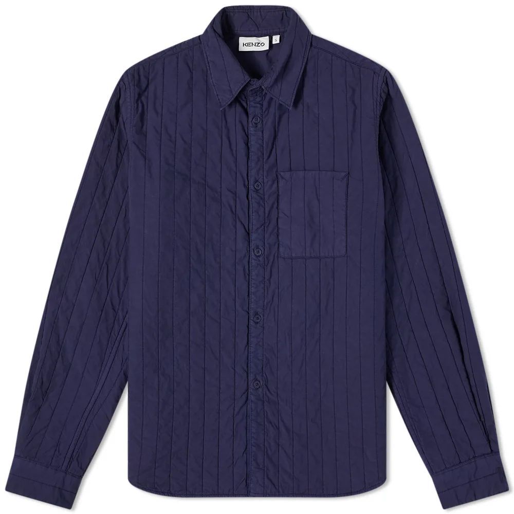 Quilted Overshirt Navy Blue