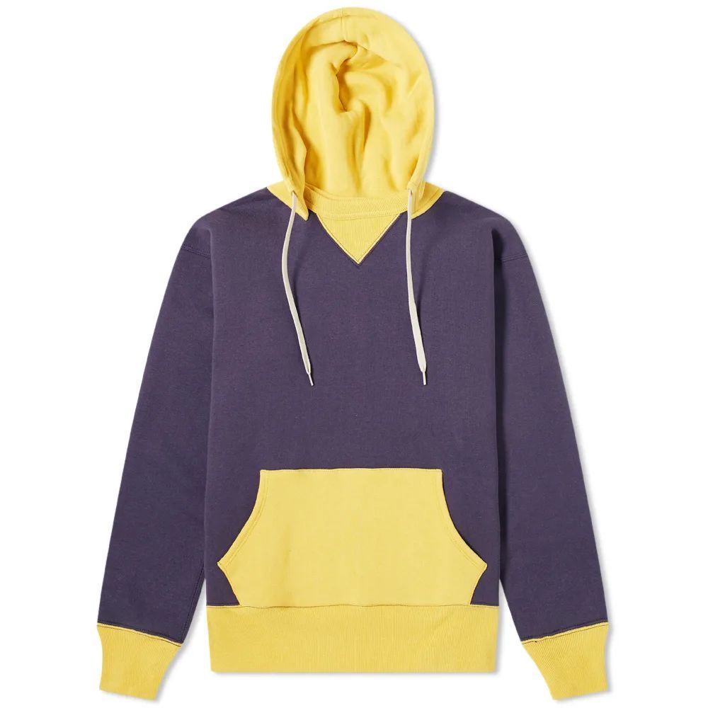 The Real McCoy's Two-Tone Hoody Ink Blue/Yellow