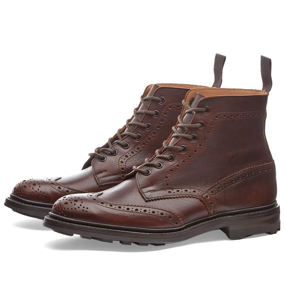 Trickers Stow Derby Brogue Boot Snuff Kudu