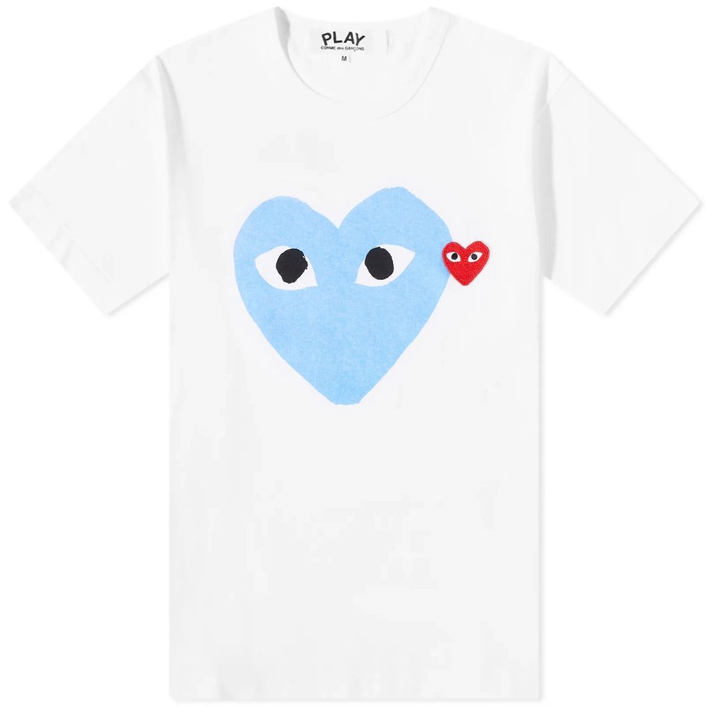Comme des Garcons Play Red Heart Colour Heart Tee White/Red/Blue