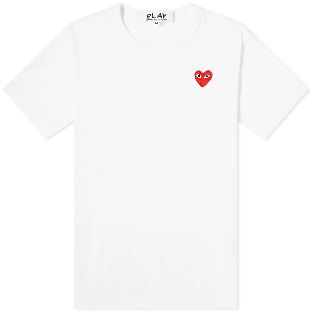 Comme des Garcons Play Basic Logo T-Shirt White/Red