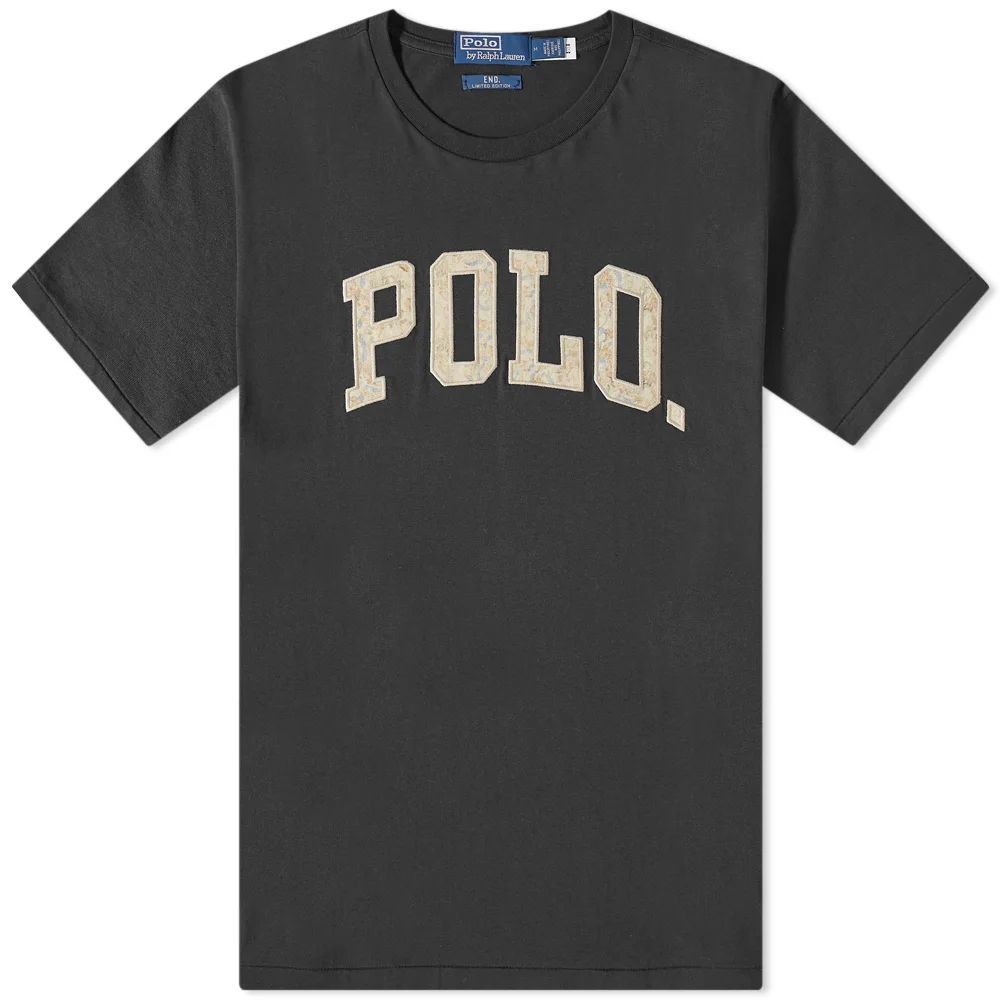 END. x Polo Ralph Lauren 'Baroque' Polo Logo T-Shirt Black Raven