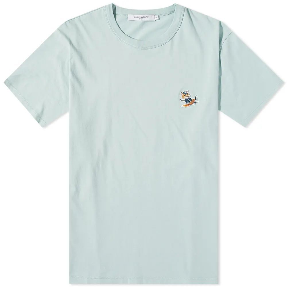 Maison Kitsune Dressed Fox Patch Classic T-Shirt Blue Haze