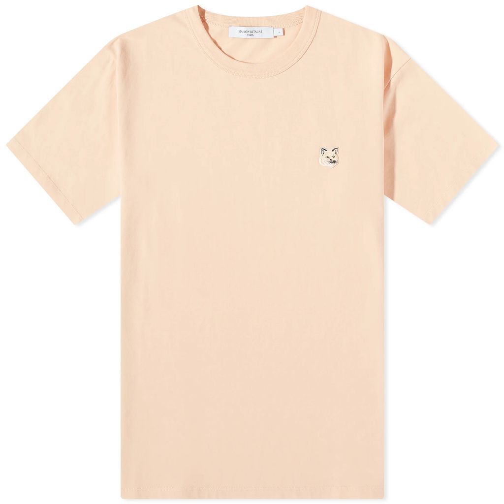 Maison Kitsune Tonal Fox Head Patch Regular T-Shirt Peach