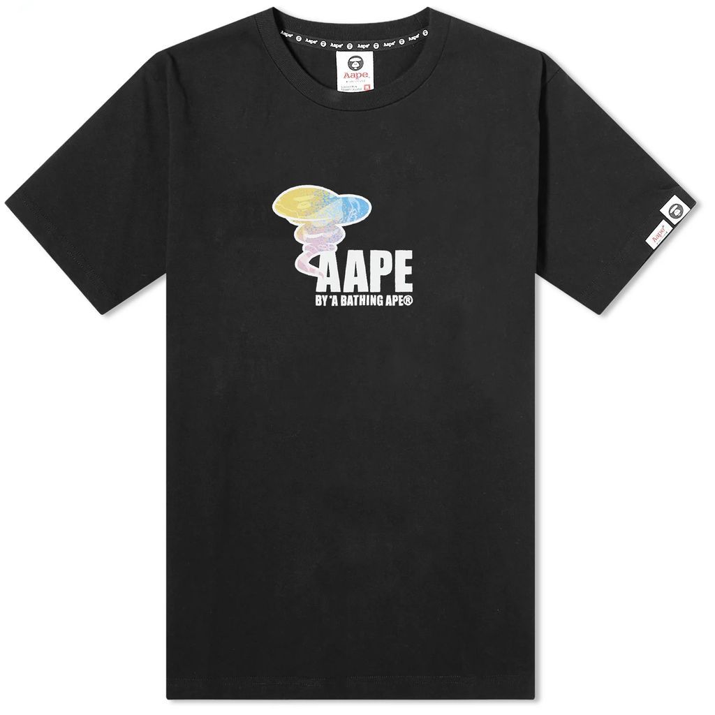 AAPE & Peace Smoke T-Shirt Black