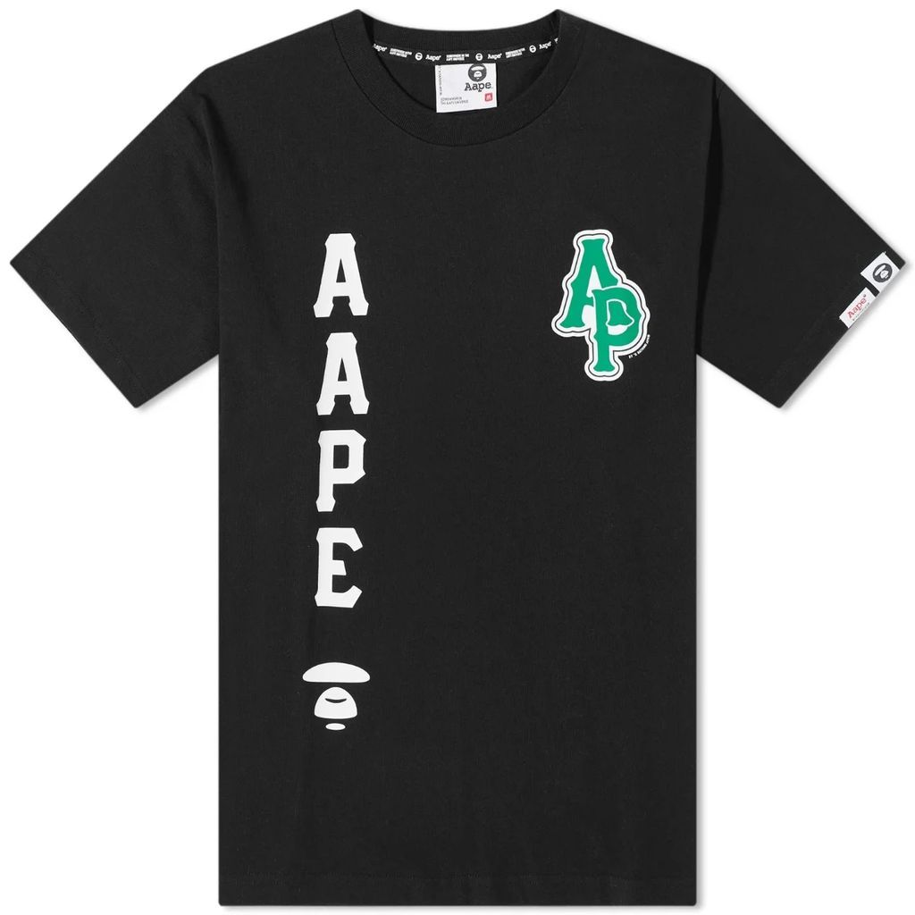 AAPE Street Baseball Moon Face T-Shirt Black