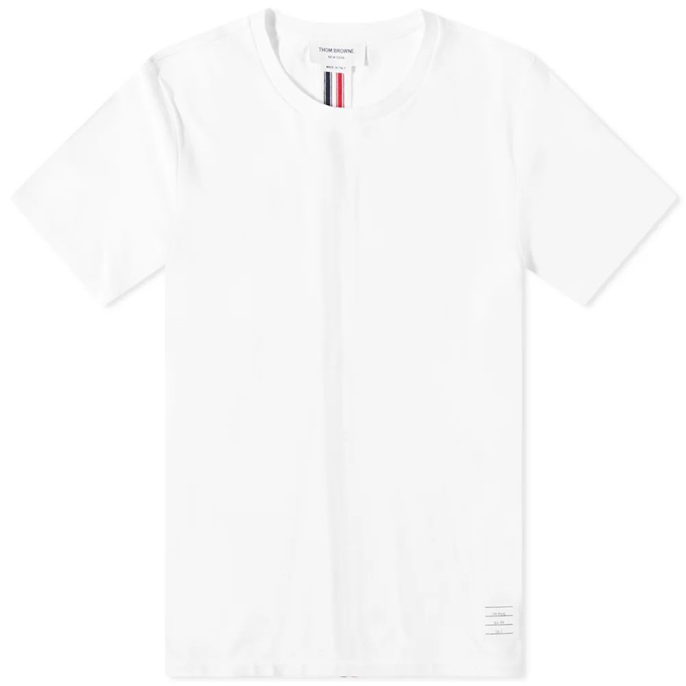 Men's Back Stripe Pique T-Shirt White