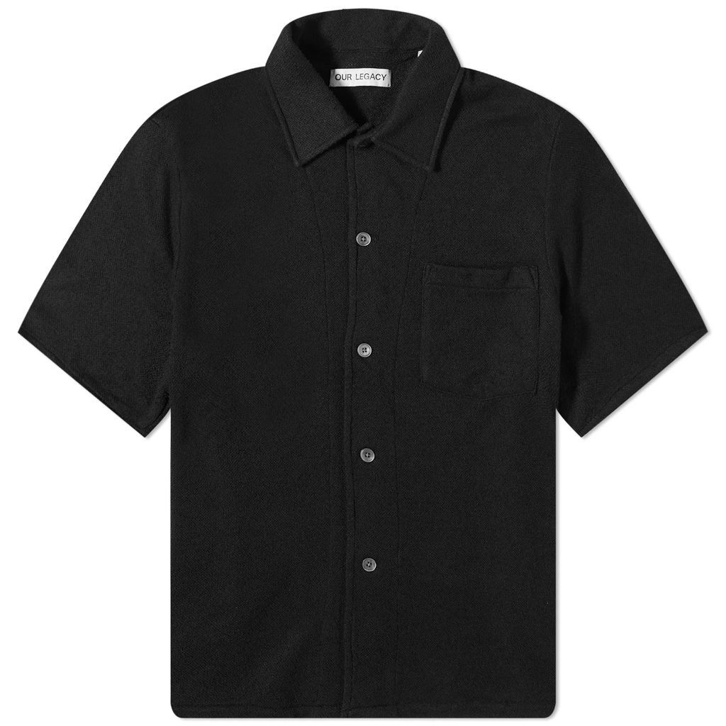 Men's Box Boucle Vacation Shirt Black Boucle