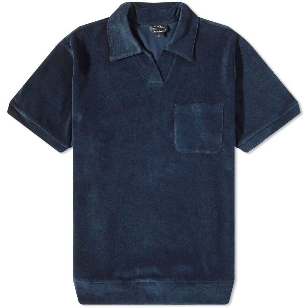 Men's Agustino Sponge Fleece Polo Dark Navy