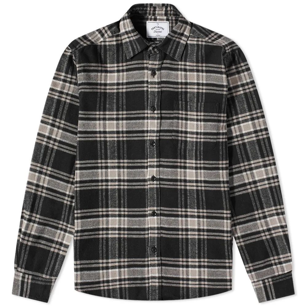 Men's B&B Check Flannel Shirt Black/Grey