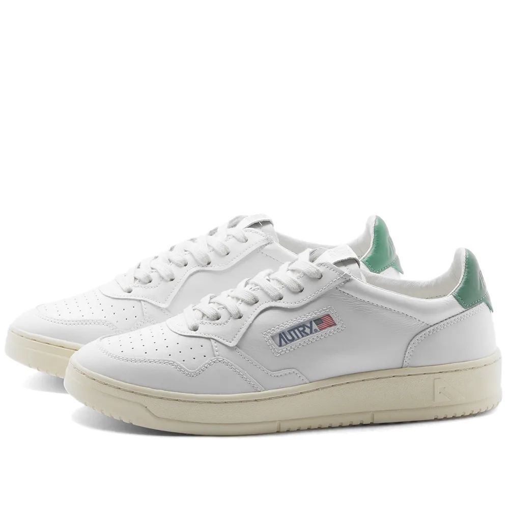 Men's 01 Low Leather Sneaker White/Green