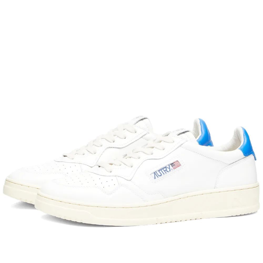 Men's 01 Low Leather Sneaker White/Blue