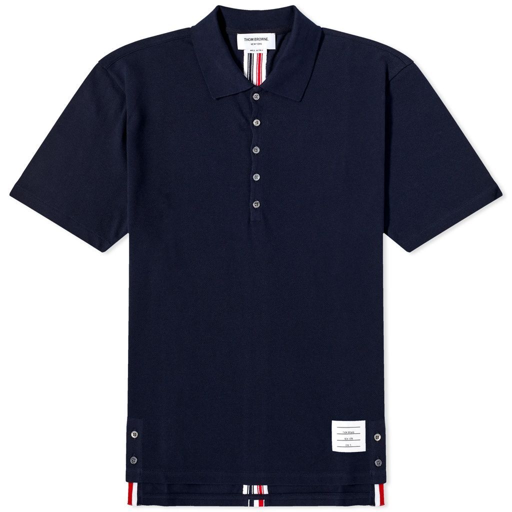 Men's Back Stripe Relaxed Fit Polo Navy