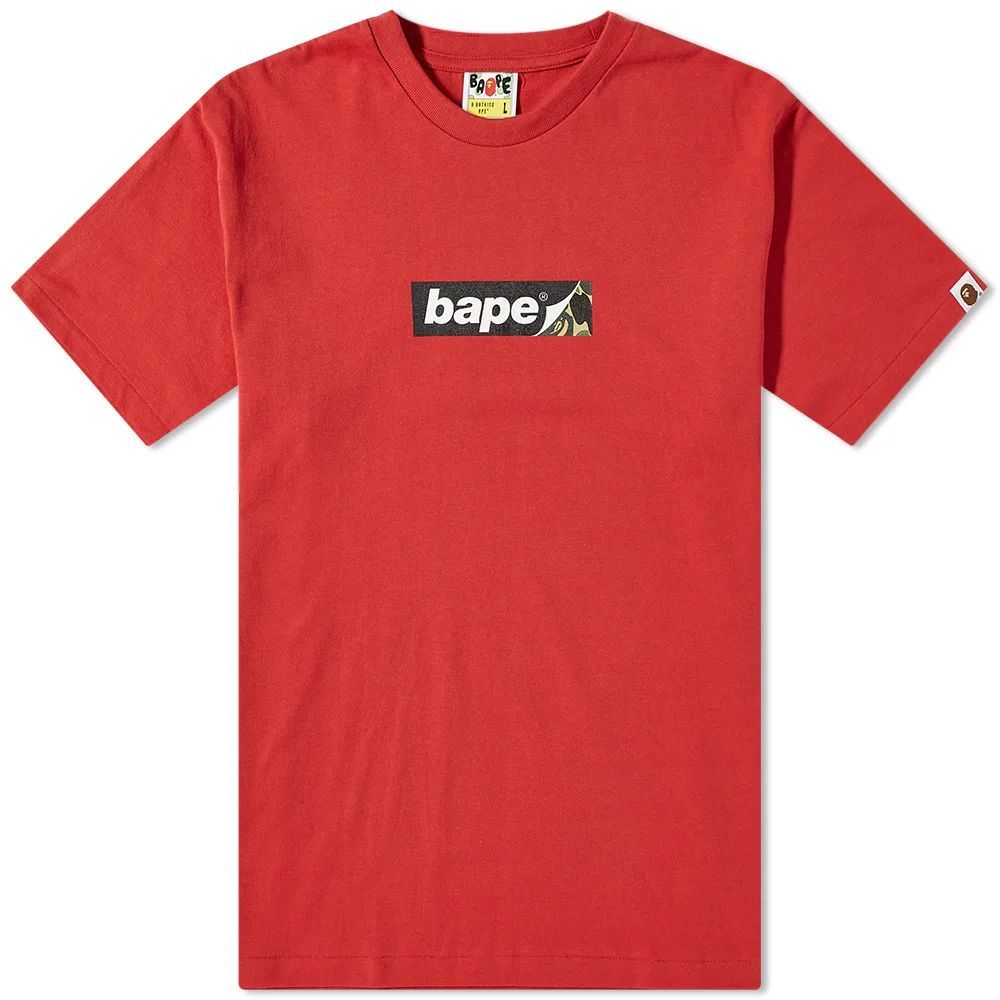 Men's Archive Bape Camo Box Logo T-Shirt Red