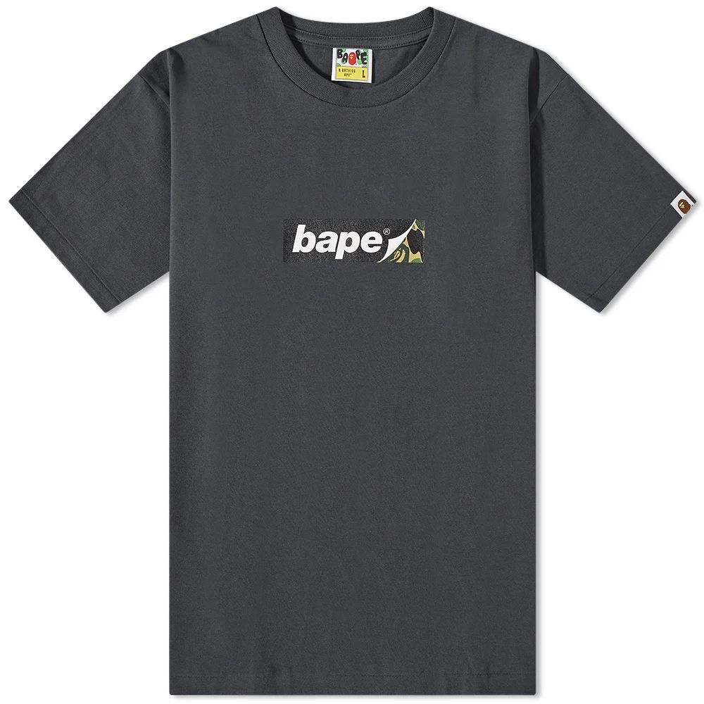 Men's Archive Bape Camo Box Logo T-Shirt Charcoal
