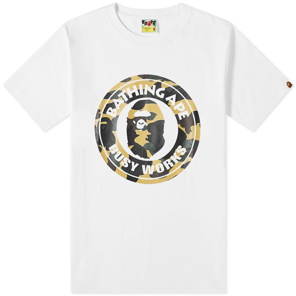 Men's 1st Camo Busy Works T-Shirt C White X Yellow