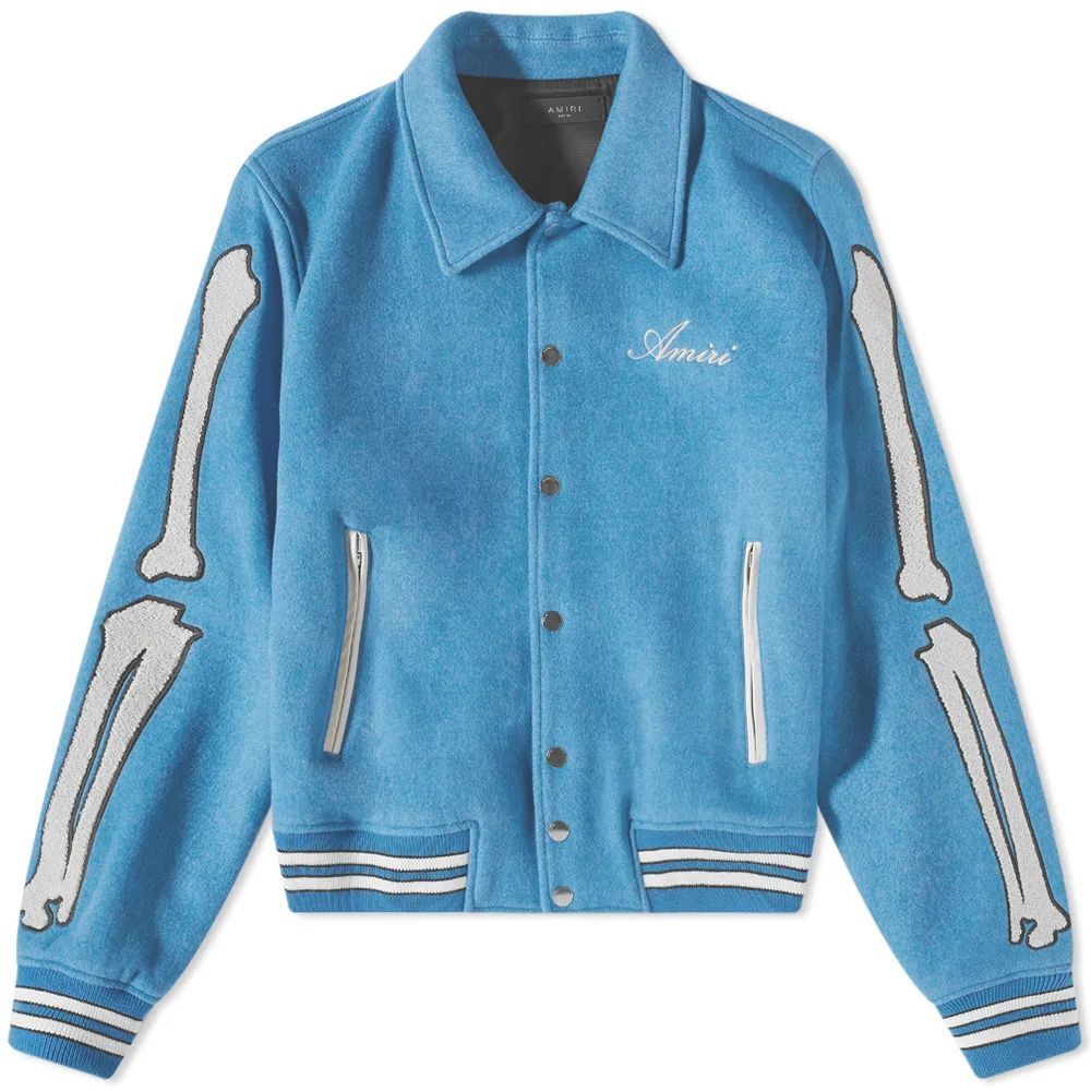 Men's Bones Varsity Jacket Varsity Blue