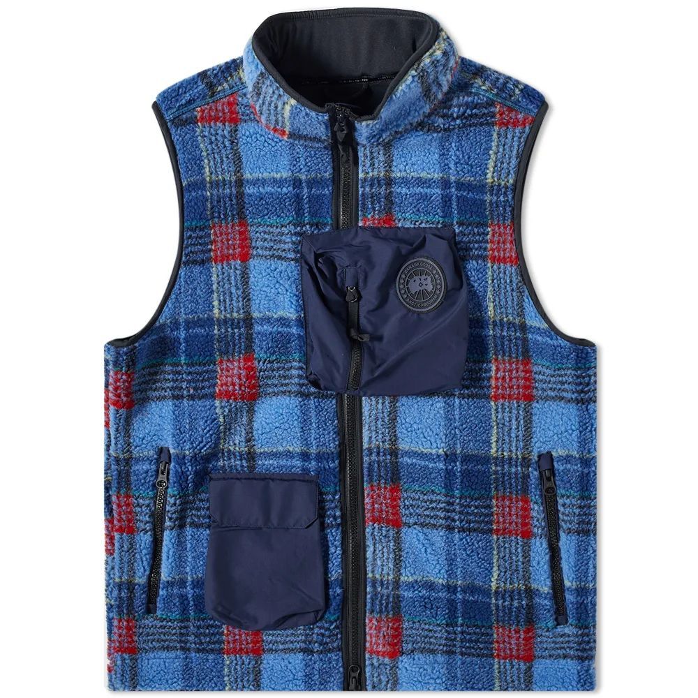 Men's & NBA Collection with UNION Legion Fleece Vest Legacy Tartan Blue