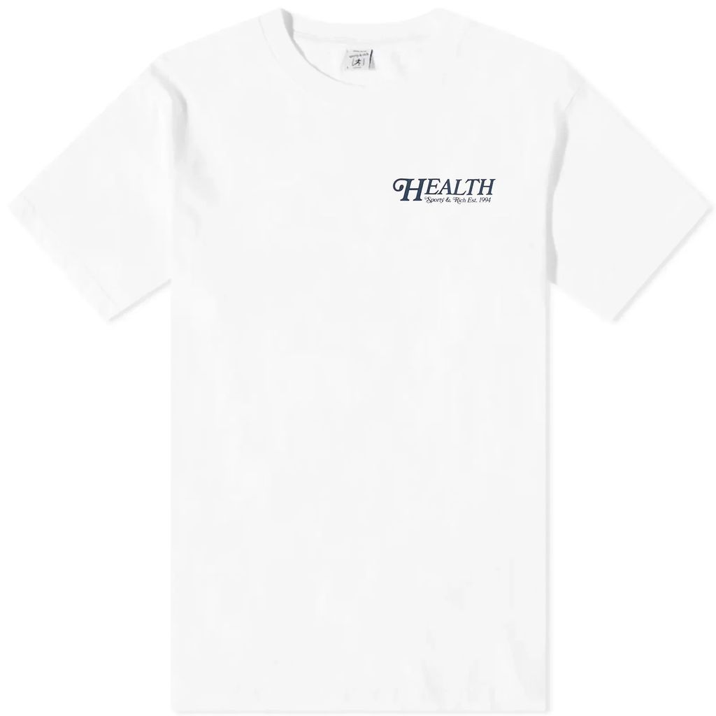 Men's 70s Health T-Shirt White/Navy