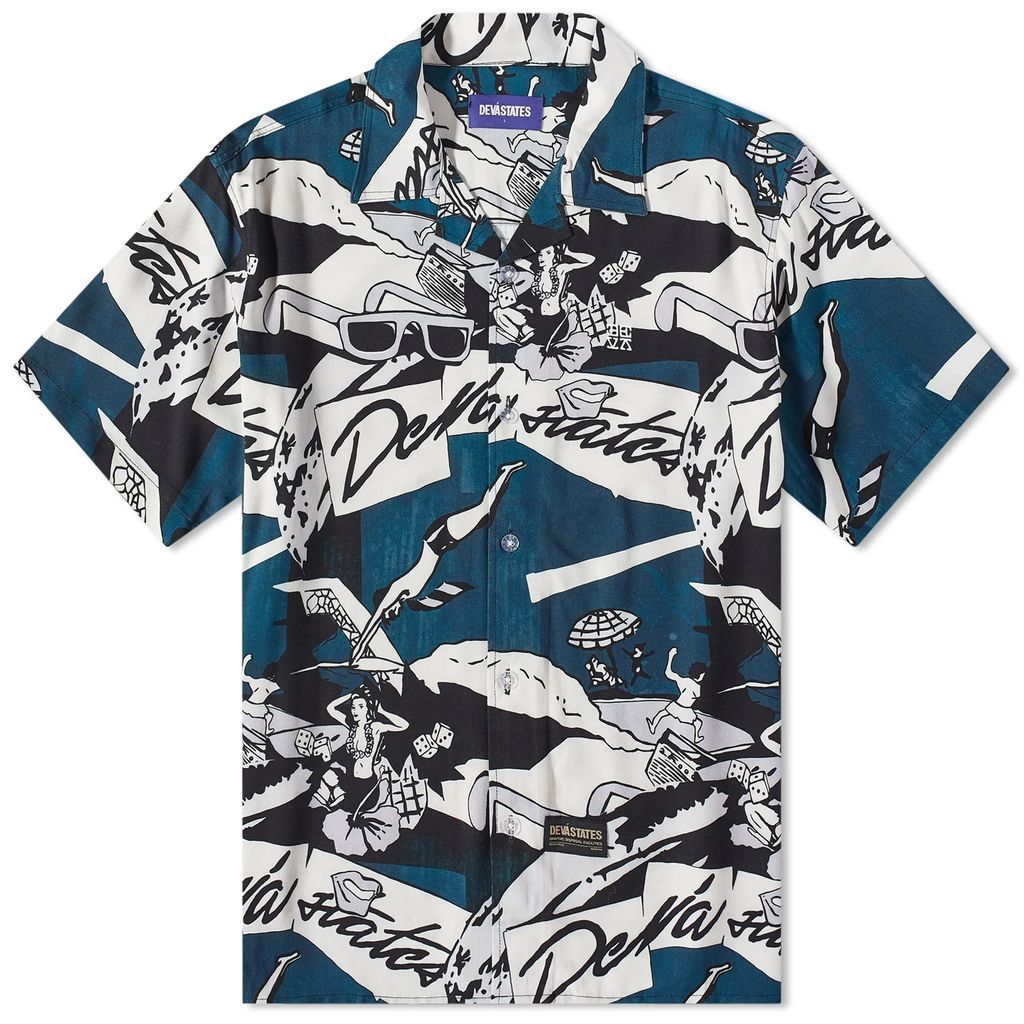 Men's AWOL Souvenir Vacation Shirt Navy Blue
