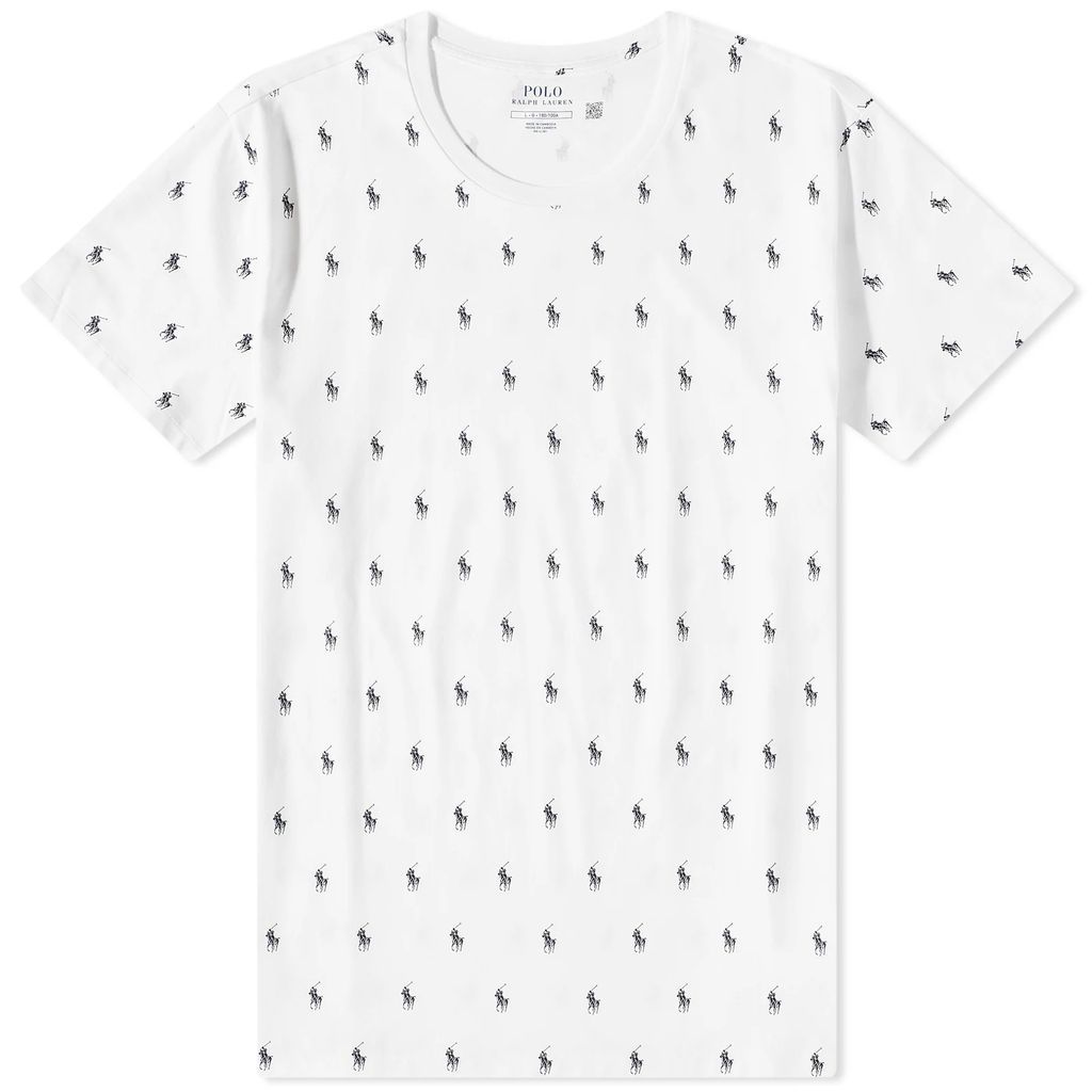 Men's All Over Pony Sleepwear T-Shirt White