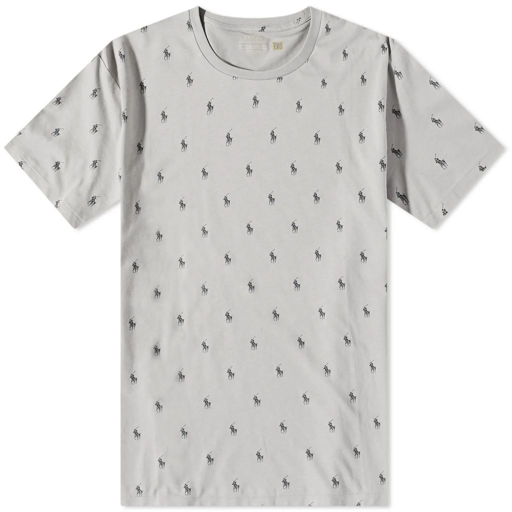 Men's All Over Pony Sleepwear T-Shirt Grey Fog