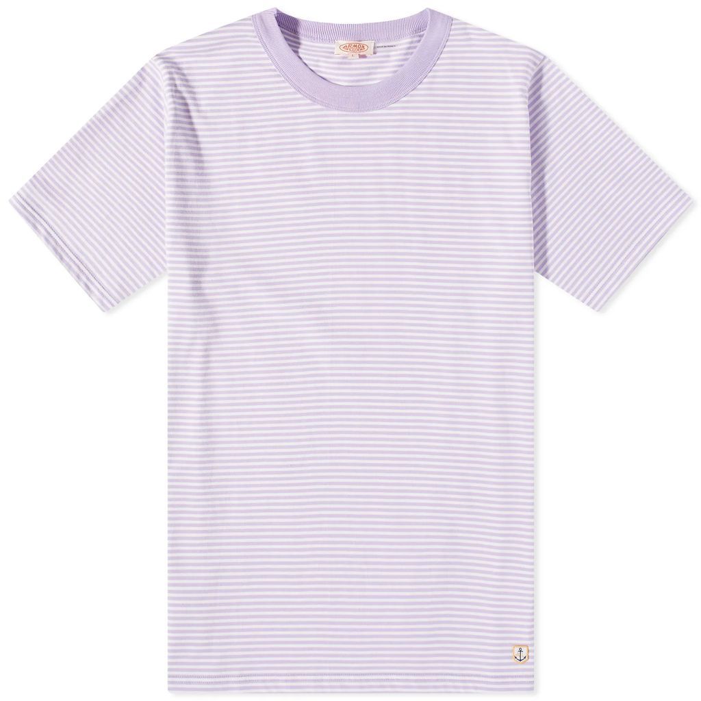 Men's 59643 Organic Stripe T-Shirt Milk/Lavender