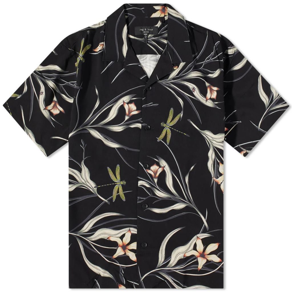 Men's Avery Print Vacation Shirt Black Floral