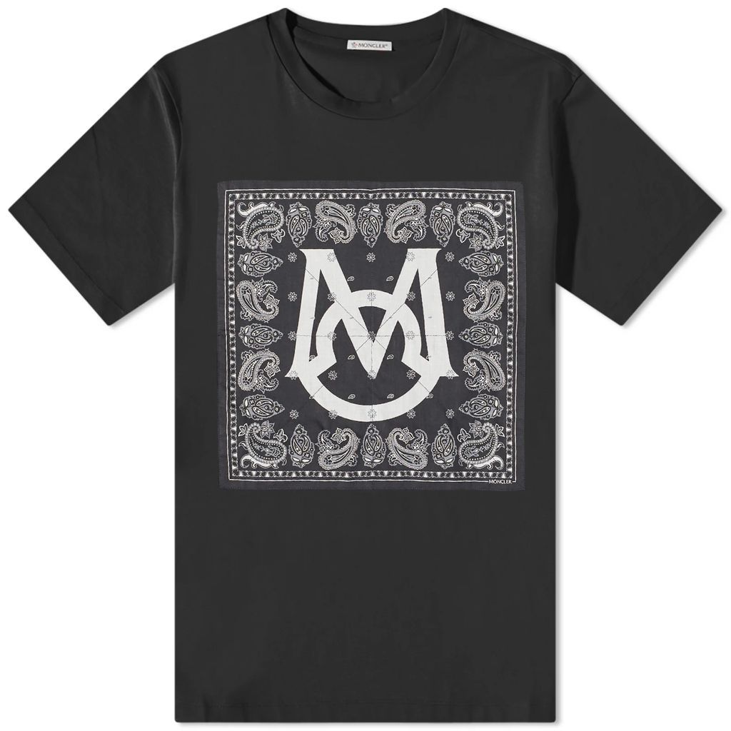 Men's Bandana Print T-Shirt Black