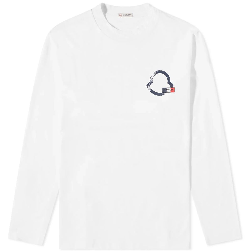 Men's Badge Logo Long Sleeve Shirt White