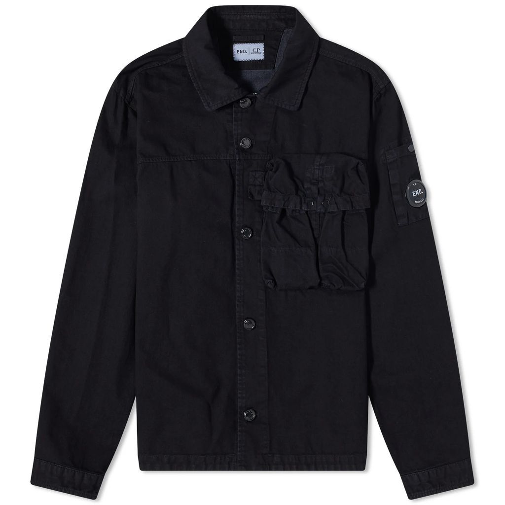 END. x C.P. Company Men's ‘Adapt’ Blu Overshirt Black/Navy