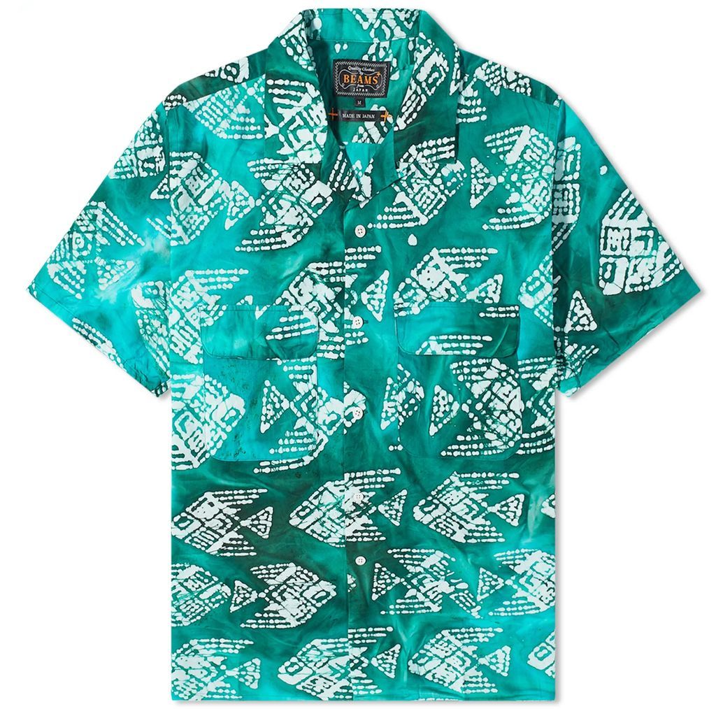 Men's Batik Print Vacation Shirt Green