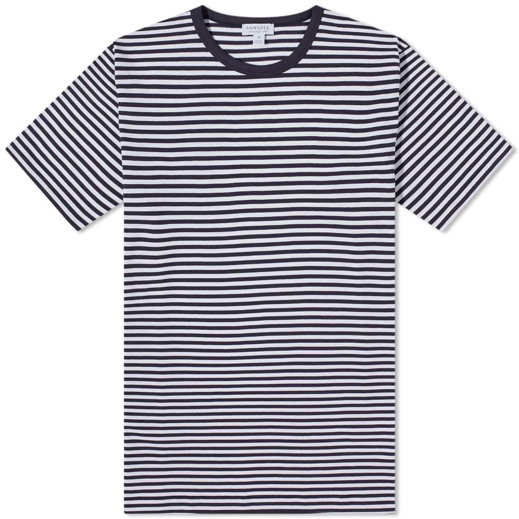 Men's Classic English Stripe Tee White/Navy