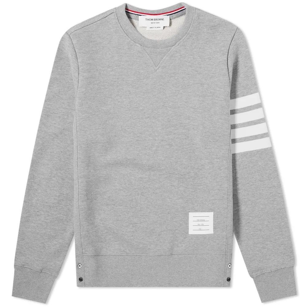 Men's Engineered Stripe Crew Sweat Light Grey