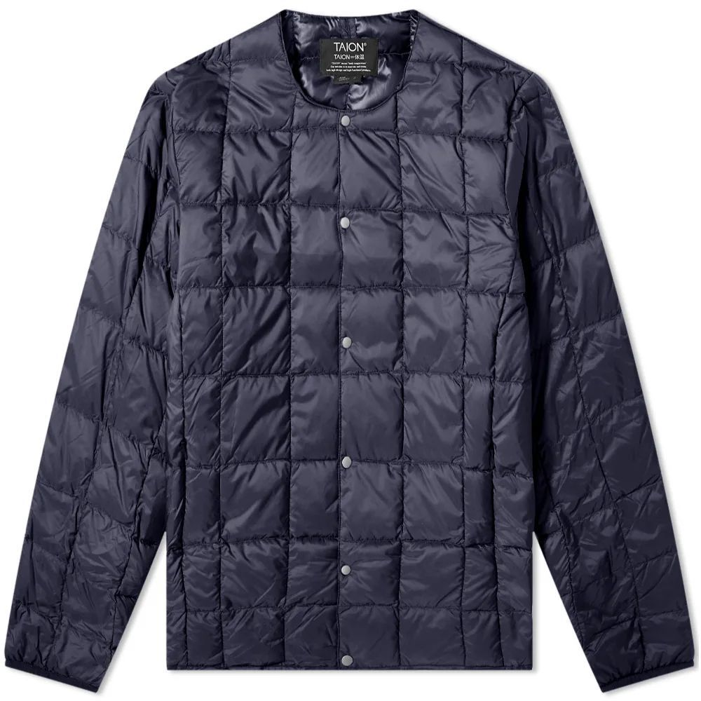 Men's Crew Neck Down Jacket Navy