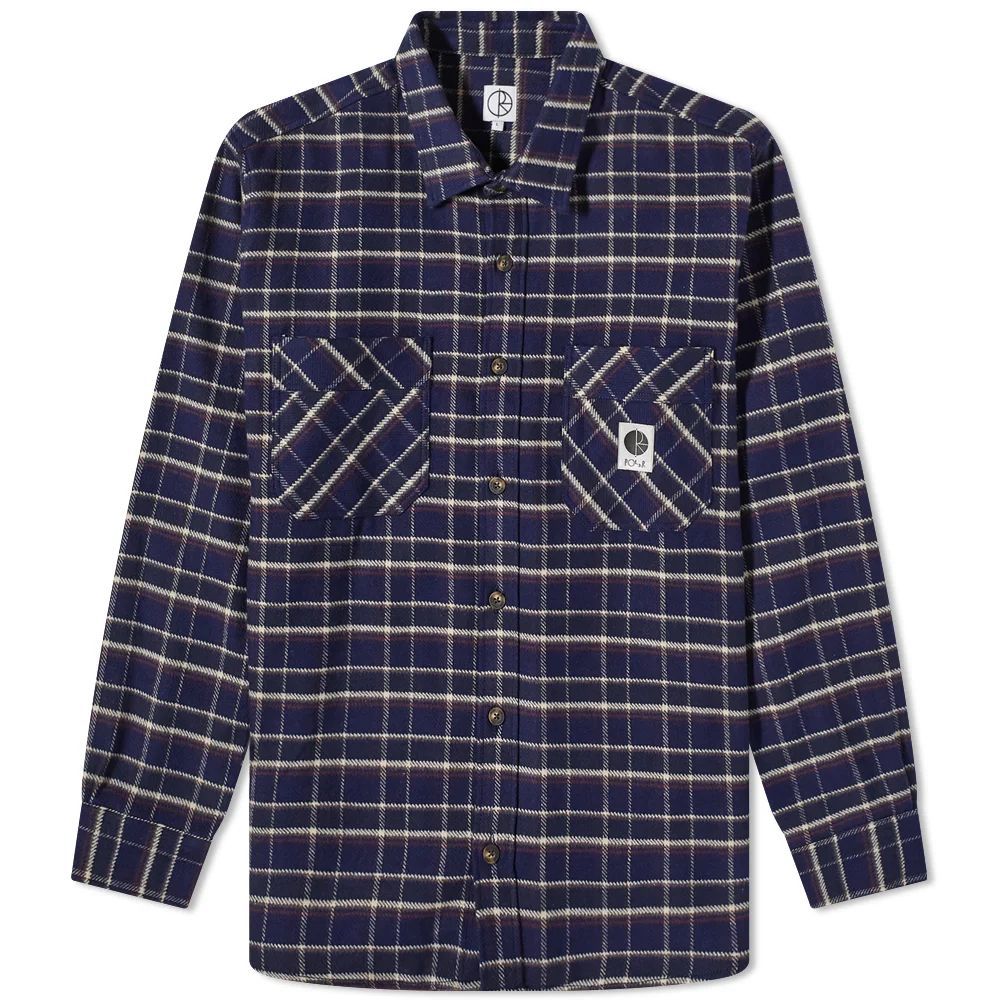 Men's Check Flannel Shirt Rich Navy
