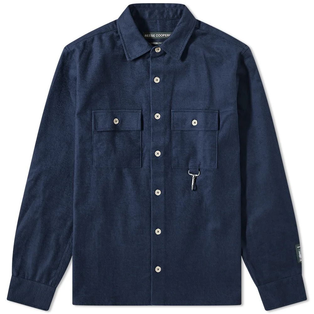 Men's Flannel Button Down Shirt Navy Blue