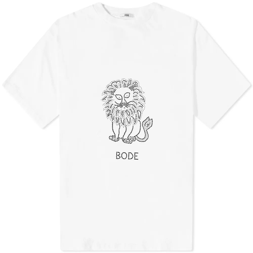 Men's Embellished Lion T-Shirt White