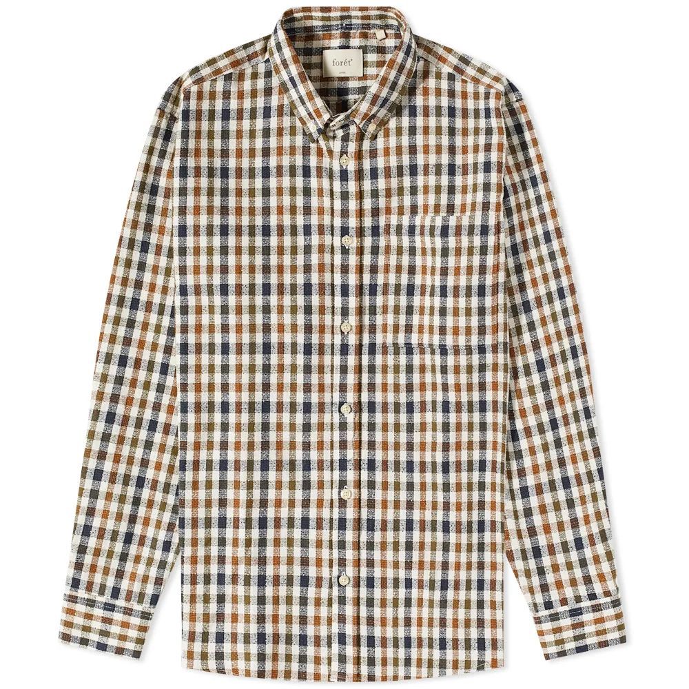 Men's Drift Check Shirt Ecru/Brown