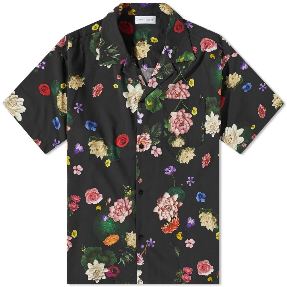 Men's Floral Camp Shirt Night Lotus