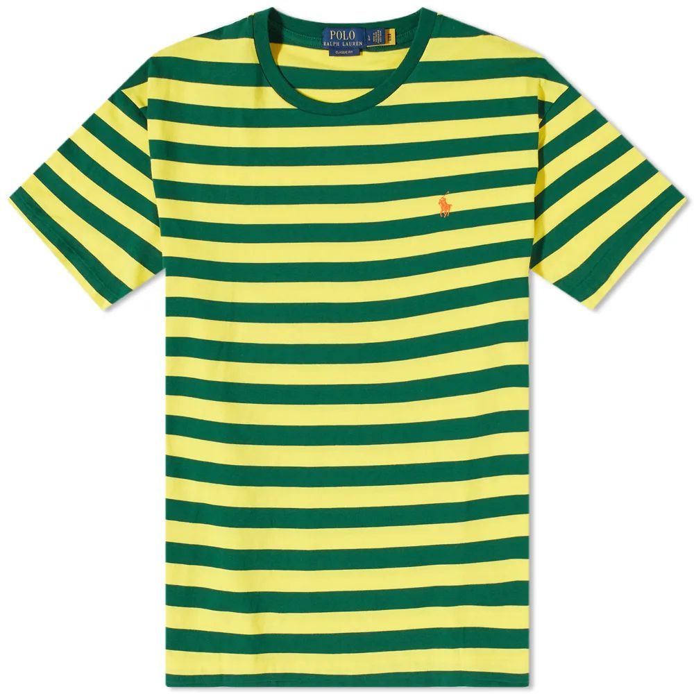 Men's Broad Stripe T-Shirt Lemon Crush/New Forest