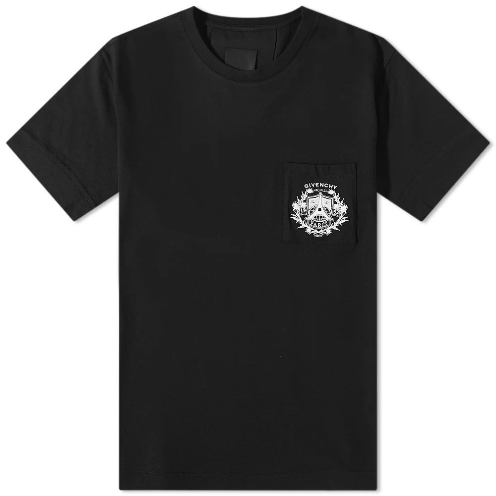 Men's Crest Logo Pocket T-Shirt Black