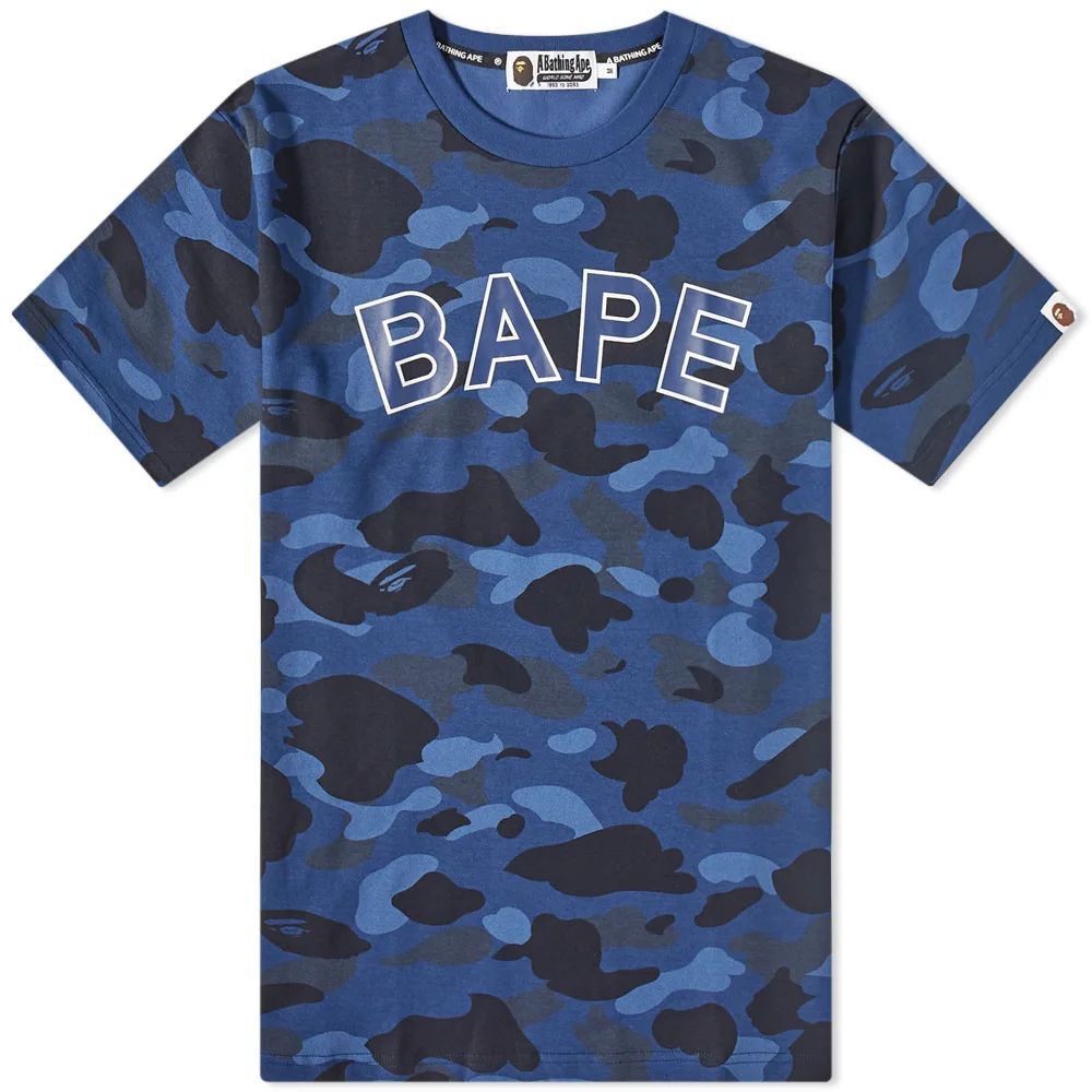 Men's Color Camo BAPE T-Shirt Navy