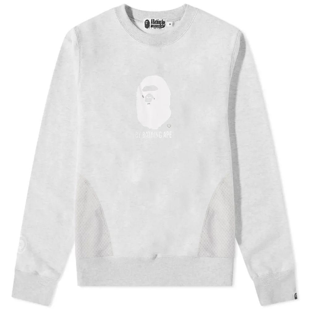 Men's By Bathing Ape Relaxed Fit Crewneck Grey